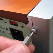 1. Virtue Audio Sensation - removing the screw holding the top panel in place