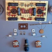 Here are the parts you should save for possible re-use. Save the best two octal sockets to be used as the Front Panel 'biaset' sockets. Carefully un-solder all wires to the Driver Board and clean the bias supply terminal strip as well. It's a good idea to save the Input Jack insulator too.