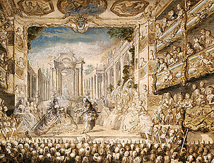 Lully's Opera "Armide" Performed at the Palais-Royal, 1761, by Saint-Aubin