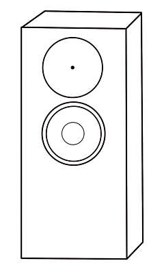 Figure 1. Controlled-pattern offset bipole speaker, front view.