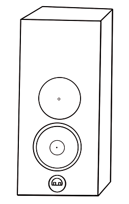 Figure 2. Controlled-pattern offset bipole speaker, rear view.