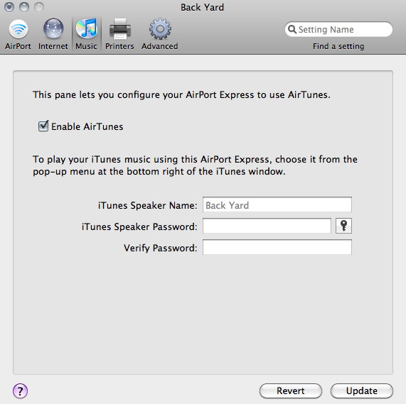 Figure 5. Make sure that you enable AirTunes