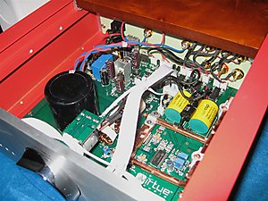 Internal view of the Virtue Audio Sensation amplifier