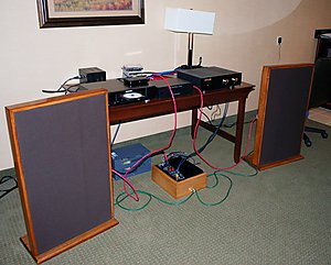 Room 216. Hawthorne Audio, with the 15-inch Silver Iris coax open baffle driver (photo - Melissa Parham)