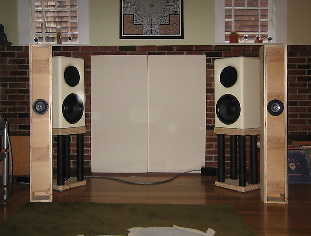 The Pensil 70 speakers in the listening room