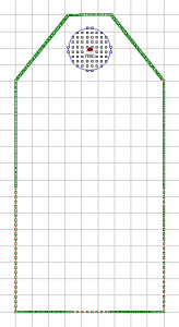 Figure 6. Midrange driver location on the prototype open baffle