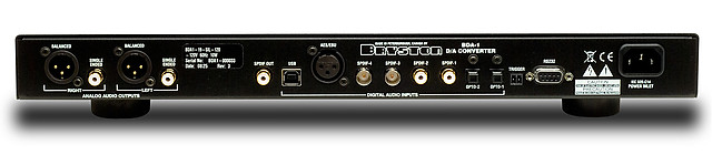 Bryston BDA-1 DAC, rear panel