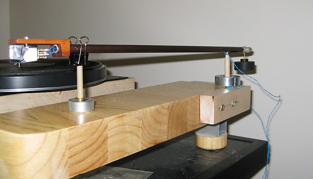 An early version of my "219" tonearm including tonearm wiring