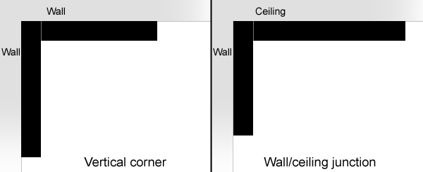 Figure 10. Membrane vertical corner (left) and bulkhead traps (right)