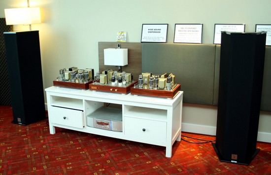 Von Schweikert speakers driven by Weston tube amps