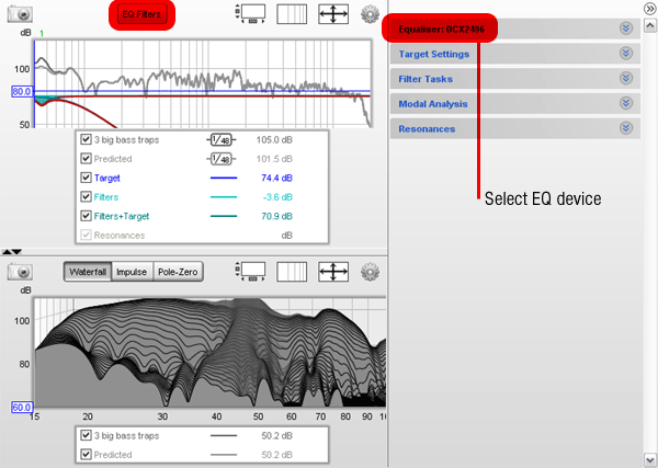 Figure 20. The EQ dialogue box in Room EQ Wizard