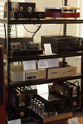 Rack of amps in the Osborn room