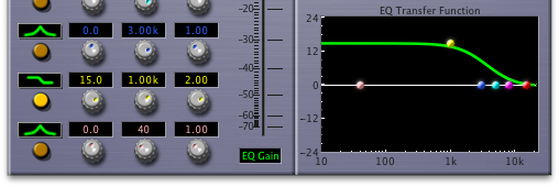 A low frequency shelving filter