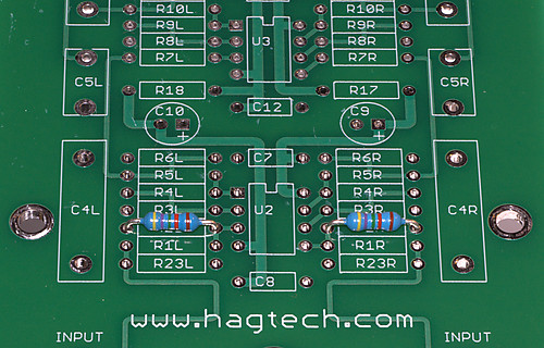 Inserting resistors from the top side of the board