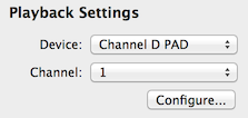 Output to Channel D PAD