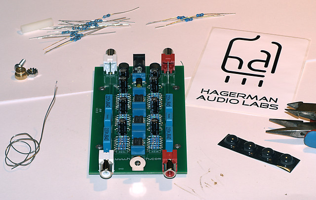 The Bugle 2 circuit board, after loading all components