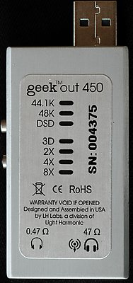 LED decoder chart (the image shows a Geek Out 450)