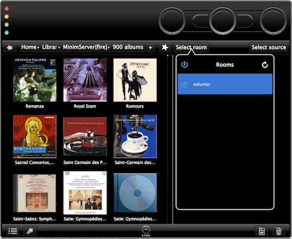 T7. Select room - Raspberry Pi and HifiBerry with Mac