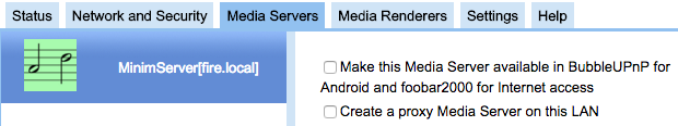 BubbleUPnP Server Media Servers