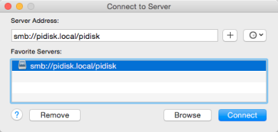 Connect to pidisk