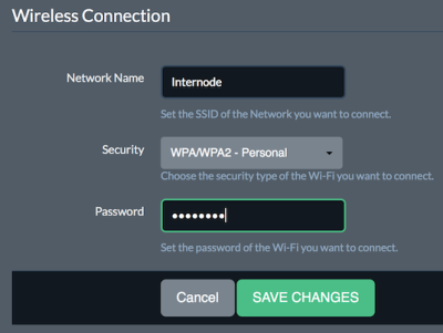 PiStreamer Wifi setup