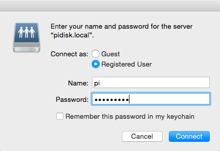 Pidisk password